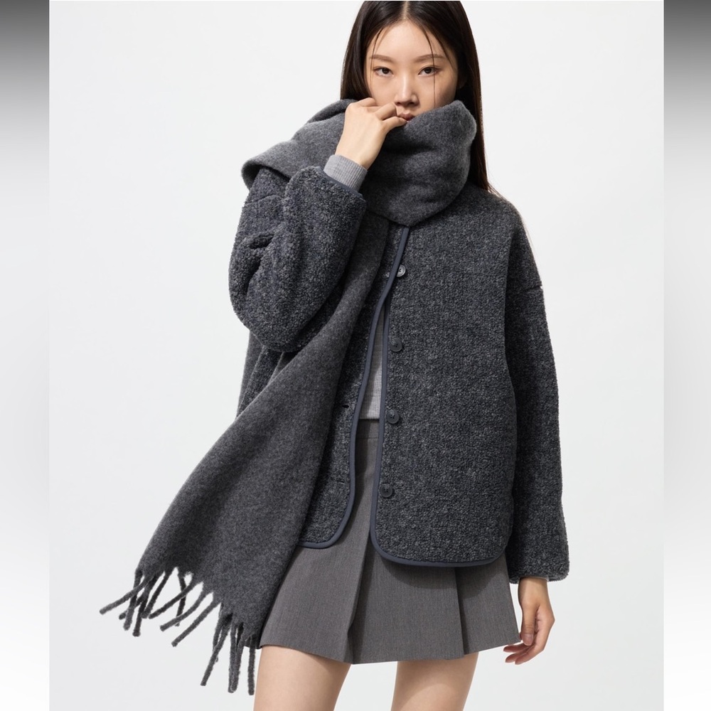 Uniqlo Pile Lined Fleece Cardigan